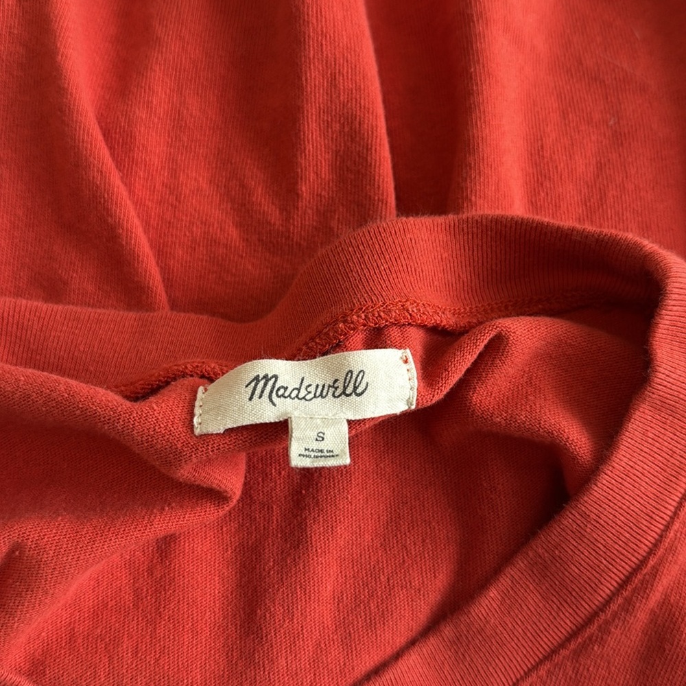 Women’s Red/Orange Madewell Muscle Tee - Picture 6 of 6